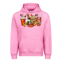 Fuchsia Pink labradoodle coffee cups Urban Hoodie - Zillion Design Studio