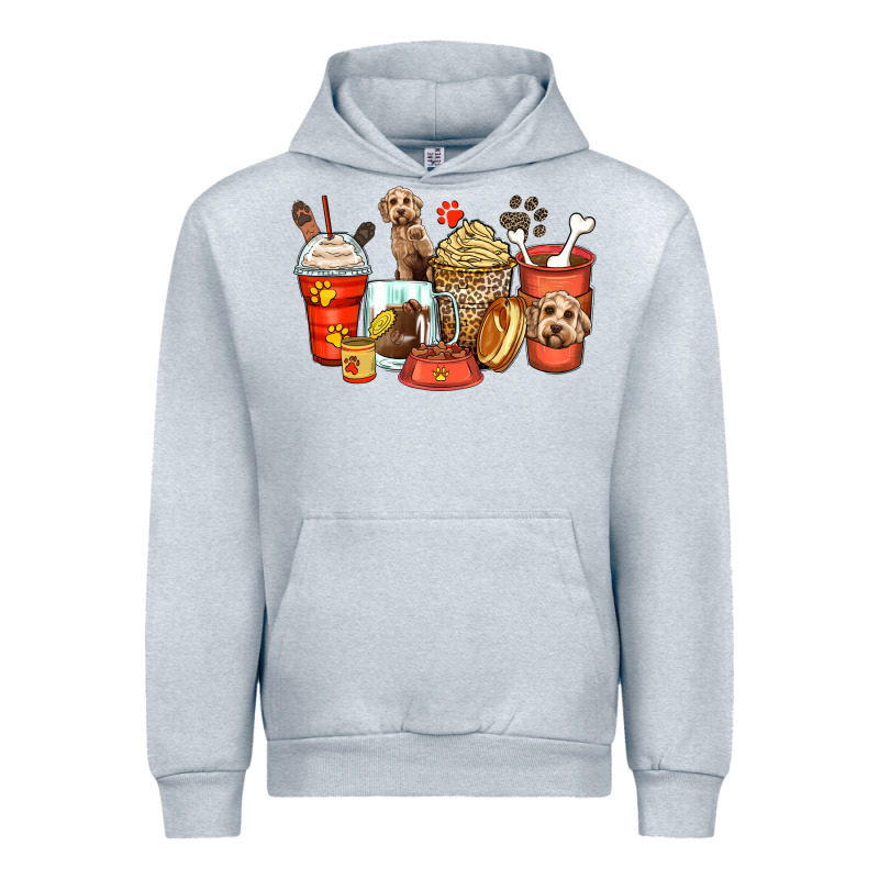 Labradoodle Coffee Cups Urban Hoodie by Zillion Design Studio | Teevron