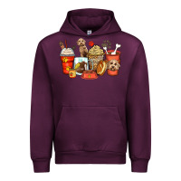 Mauve Wine labradoodle coffee cups Urban Hoodie - Zillion Design Studio