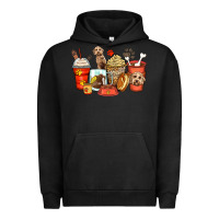 Pigment Black labradoodle coffee cups Urban Hoodie - Zillion Design Studio