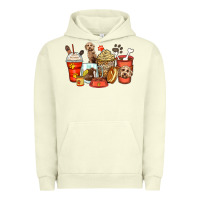 Pigment Pistachio labradoodle coffee cups Urban Hoodie - Zillion Design Studio