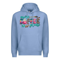 Colony Blue more coffee please Premium Hoodie - AdoDesignShop