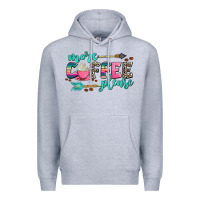 Heather Grey more coffee please Premium Hoodie - AdoDesignShop