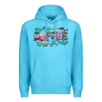 Ocean Blue more coffee please Premium Hoodie - AdoDesignShop