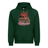 Forest Green mother's day mama bear wıth bandana and glasses Urban Hoodie - RanaPortraitStore