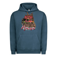 Pigment Midnight Navy mother's day mama bear wıth bandana and glasses Urban Hoodie - RanaPortraitStore