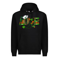 Black st patricks day love nurse Premium Hoodie - RanaPortraitStore