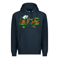 Navy st patricks day love nurse Premium Hoodie - RanaPortraitStore