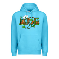 Ocean Blue st patricks day love nurse Premium Hoodie - RanaPortraitStore