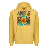 Antique Gold auntie like a mom only cooler Premium Hoodie - Zillion Design Studio