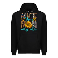 Black auntie like a mom only cooler Premium Hoodie - Zillion Design Studio