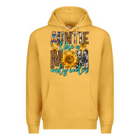 Mustard auntie like a mom only cooler Premium Hoodie - Zillion Design Studio