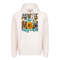 Pale Pink auntie like a mom only cooler Premium Hoodie - Zillion Design Studio