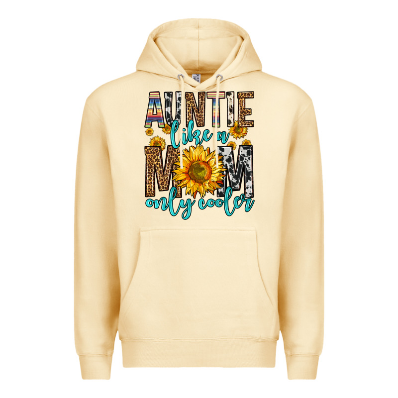 Auntie Like A Mom Only Cooler Premium Hoodie by Zillion Design Studio | Teevron