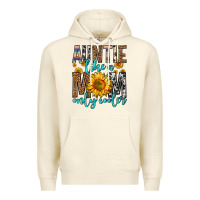 Sandshell auntie like a mom only cooler Premium Hoodie - Zillion Design Studio