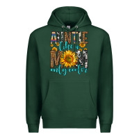Sports Green auntie like a mom only cooler Premium Hoodie - Zillion Design Studio