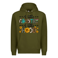 Army Green a little country a little hood Premium Hoodie - Zillion Design Studio