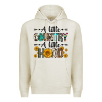 Oatmeal Heather a little country a little hood Premium Hoodie - Zillion Design Studio