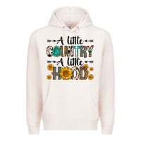 Pale Pink a little country a little hood Premium Hoodie - Zillion Design Studio