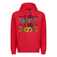 Red a little country a little hood Premium Hoodie - Zillion Design Studio