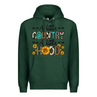 Sports Green a little country a little hood Premium Hoodie - Zillion Design Studio
