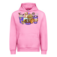 Fuchsia Pink havanese terrier coffee cups Urban Hoodie - Zillion Design Studio