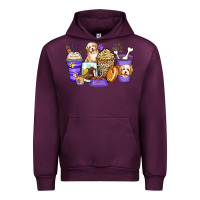 Mauve Wine havanese terrier coffee cups Urban Hoodie - Zillion Design Studio