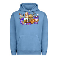 Pigment Pebble Blue havanese terrier coffee cups Urban Hoodie - Zillion Design Studio