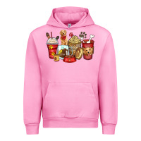 Fuchsia Pink golden retriever coffee cups Urban Hoodie - Zillion Design Studio