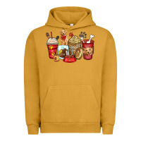 Pigment Peanut Butter golden retriever coffee cups Urban Hoodie - Zillion Design Studio