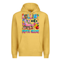 Antique Gold rolling into fifth grade Premium Hoodie - texasbilliewilder
