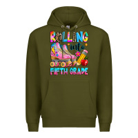 Army Green rolling into fifth grade Premium Hoodie - texasbilliewilder
