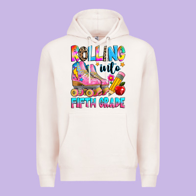 Rolling Into Fifth Grade Premium Hoodie Designed By Texasbilliewilder