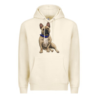 Tofu french bulldog with royal blue Premium Hoodie - RanaPortraitStore