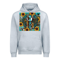 Heather Grey western hope sunflower's Urban Hoodie - RanaPortraitStore