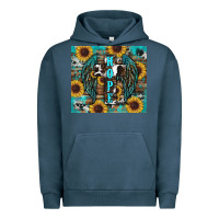 Pigment Midnight Navy western hope sunflower's Urban Hoodie - RanaPortraitStore