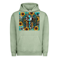 Pigment Oil Green western hope sunflower's Urban Hoodie - RanaPortraitStore