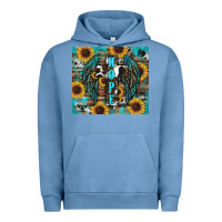 Pigment Pebble Blue western hope sunflower's Urban Hoodie - RanaPortraitStore