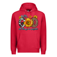 Cardinal with god all things are possible sunflower Premium Hoodie - Zillion Design Studio