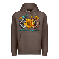 Coffee with god all things are possible sunflower Premium Hoodie - Zillion Design Studio