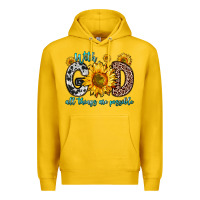 Lemon with god all things are possible sunflower Premium Hoodie - Zillion Design Studio