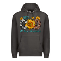 Smoke with god all things are possible sunflower Premium Hoodie - Zillion Design Studio