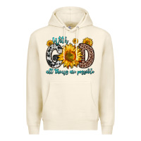 Tofu with god all things are possible sunflower Premium Hoodie - Zillion Design Studio