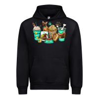 Black french bulldog coffee cups Urban Hoodie - Zillion Design Studio