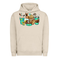 Pigment French Oak french bulldog coffee cups Urban Hoodie - Zillion Design Studio