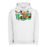 Pigment Lunar Rock french bulldog coffee cups Urban Hoodie - Zillion Design Studio