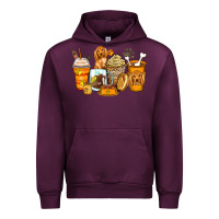 Mauve Wine cocker spaniel coffee cups Urban Hoodie - Zillion Design Studio