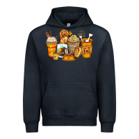 Navy cocker spaniel coffee cups Urban Hoodie - Zillion Design Studio