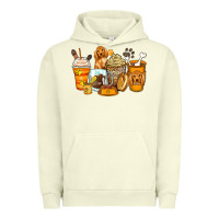 Pigment Pistachio cocker spaniel coffee cups Urban Hoodie - Zillion Design Studio