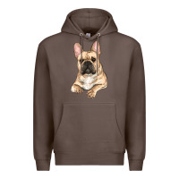 Coffee french bulldog sitting Premium Hoodie - RanaPortraitStore